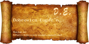Dobrovics Eugén névjegykártya